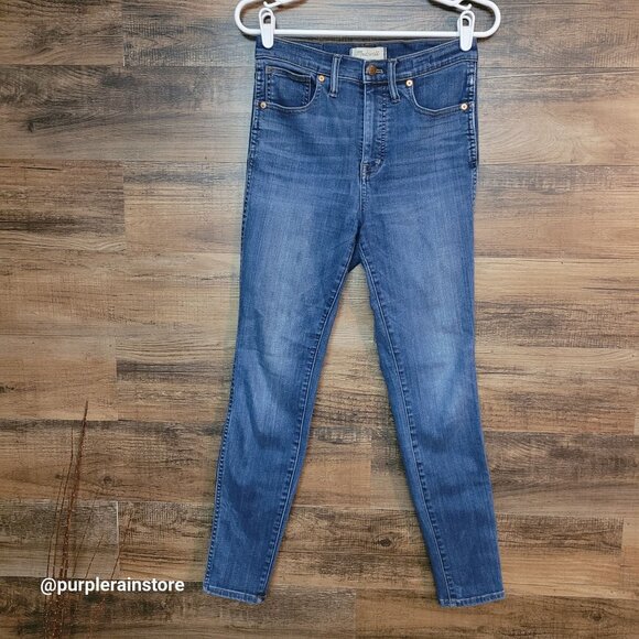 Madewell Jeans 27 Skinny 10" High Rise Danny Wash G7391 Tummy Control Stretch - Picture 1 of 13